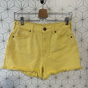 Wrangler Billabong Collab Yellow Denim Shorts
